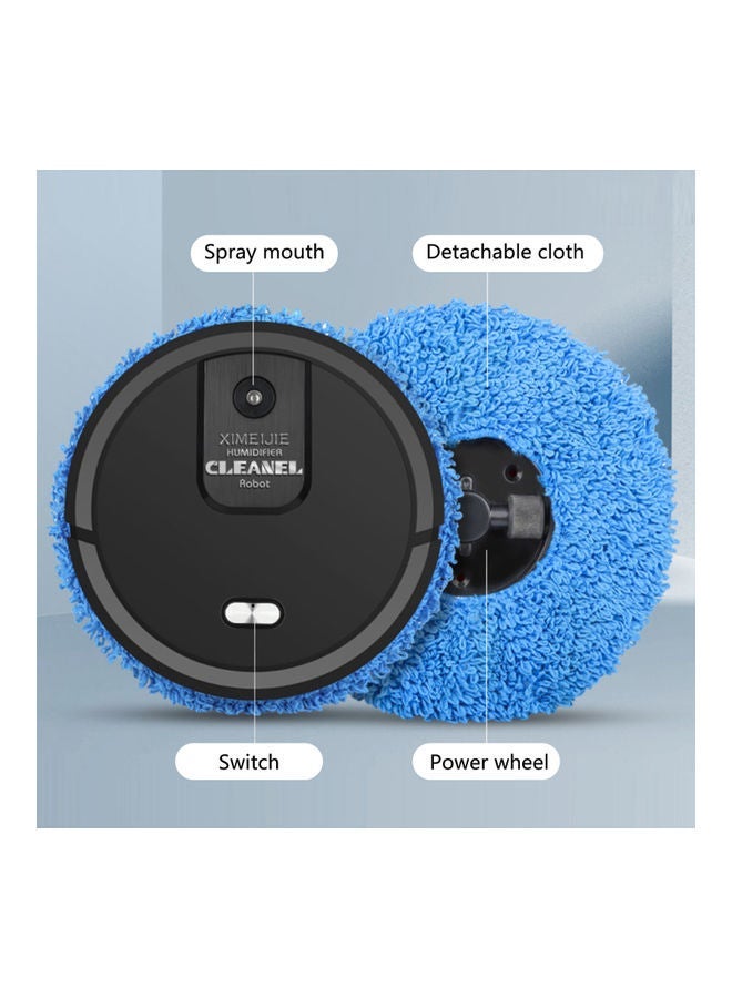 NIBEMINENT 3-in-1 Robot Automatic Rechargeable Sweeping Mopping Cleaner Black/Blue - Image 2