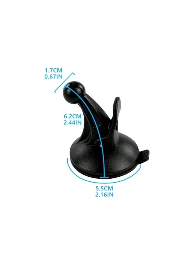 erorex Replacement Cradle and Removable Car Windscreen Windshield Suction Cup Mount 17mm Swivel Ball GPS Holder Compatible for Garmin GPS Nuvi -Black - Image 2