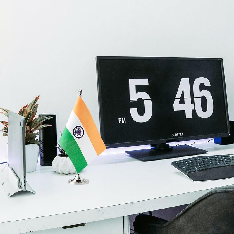 mflagperft India Flag Indian Flags, Small Mini Indian Desk Flag, Used for Table Office Classroom Home Patriotic Events Decorations - Image 3