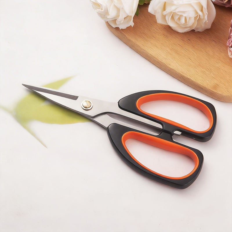 2 Pcs Extended BBQ Scissors Set With Grill Clip Lightweight Home Kitchen Tool - Image 2
