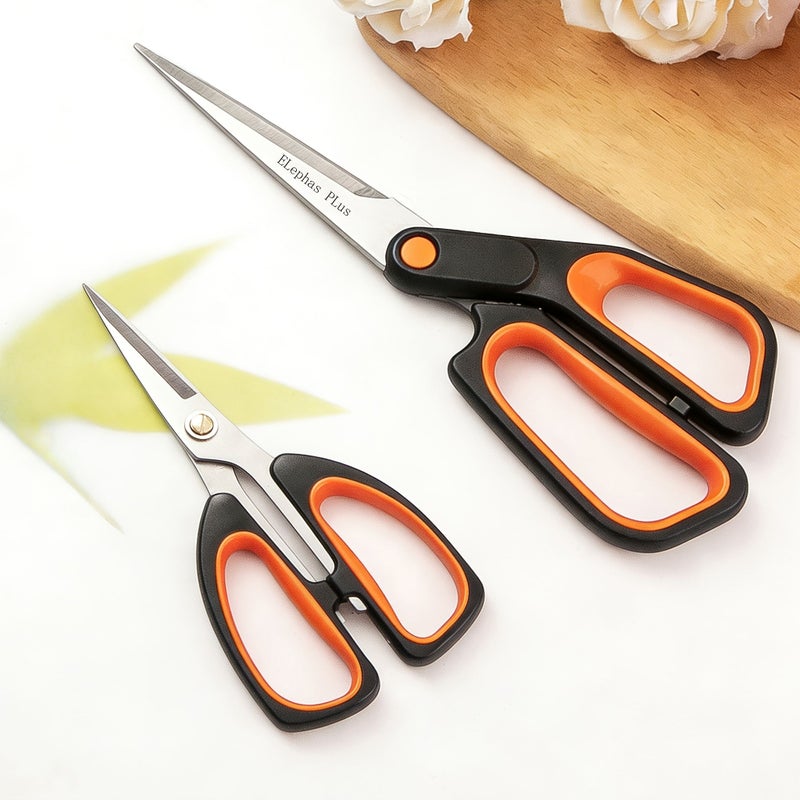 2 Pcs Extended BBQ Scissors Set With Grill Clip Lightweight Home Kitchen Tool - Image 1