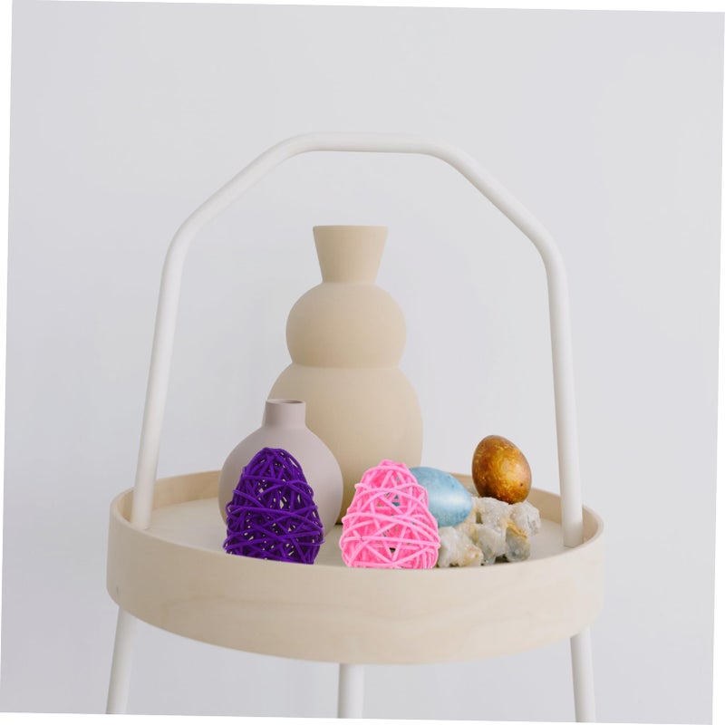 12Pcs Natural Rattan Woven Easter Eggs For Festive Decor Crafts Photography Props - Image 4