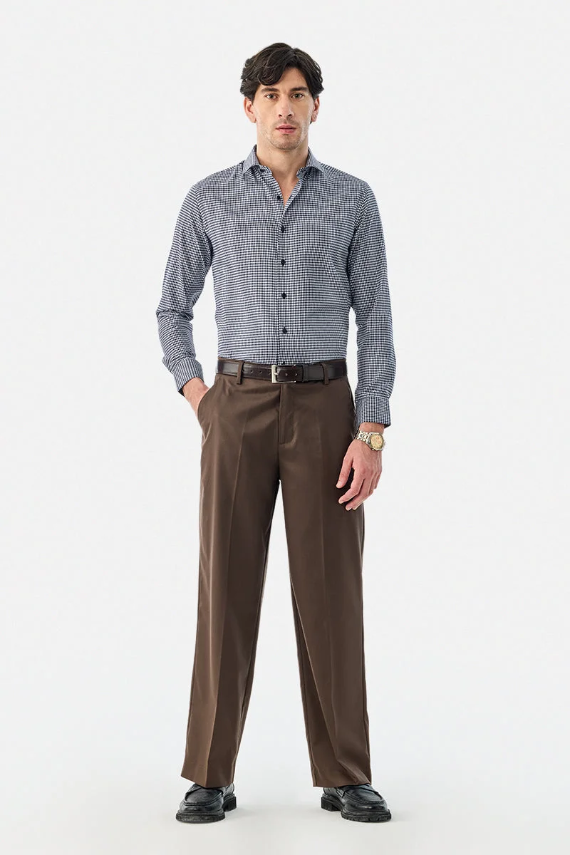 SNITCH Micro Checks Luxe Slim Fit Shirt