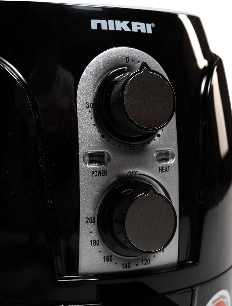 نيكاي مقلاة هواء Nikai سعة 3 لترات، تحتوي على سلة تحميص قابلة للإزالة ومقلاة مطلية بطبقة مانعة للالتصاق، مزودة بحماية من الحرارة الزائدة (موديل NAF2501M). - Image 4
