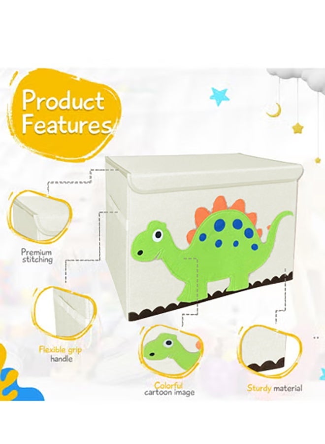 شو وو صندوق تخزين قابل للطي مع غطاء، صناديق تخزين للأطفال الصغار، محمول، صغير الحجم ومتعدد الأغراض، رائع لتخزين الألعاب والملابس والمزيد - Image 1