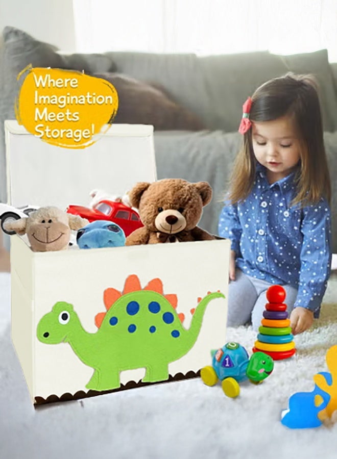 شو وو صندوق تخزين قابل للطي مع غطاء، صناديق تخزين للأطفال الصغار، محمول، صغير الحجم ومتعدد الأغراض، رائع لتخزين الألعاب والملابس والمزيد - Image 5