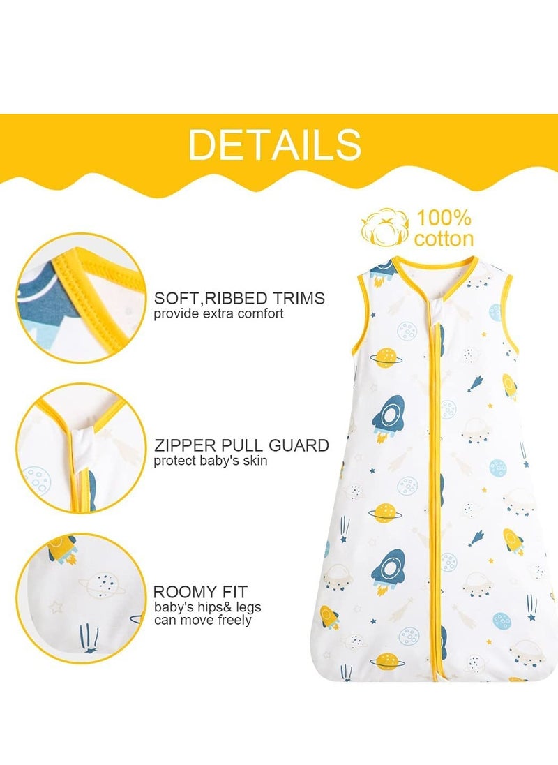 MIXDE - Baby Sleep Sack 100% Cotton Baby Sleeping Bag Sleeveless Unisex Baby Sleeping Sack Summer - Image 1