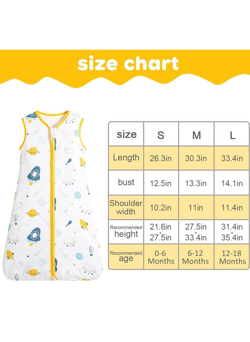 MIXDE - Baby Sleep Sack 100% Cotton Baby Sleeping Bag Sleeveless Unisex Baby Sleeping Sack Summer - Image 1