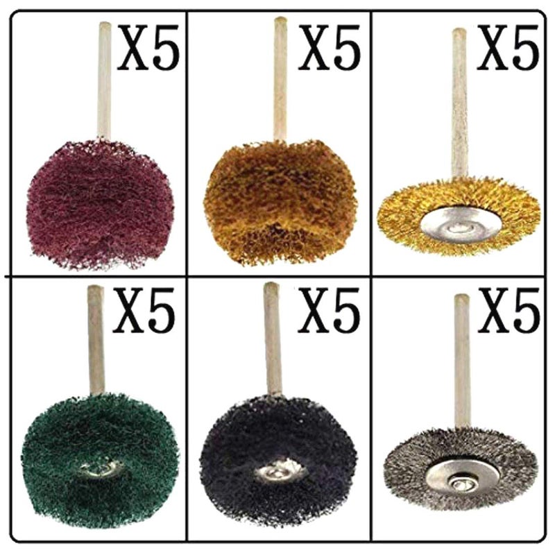 DIY Crafts DIY Crafts Pack Of 30 Pcs, Design No # 2, Multi-Style Mini Abrasive Wheel Buffing Polis(Pack Of 30 Pcs, Design No # 2)  - Image 1