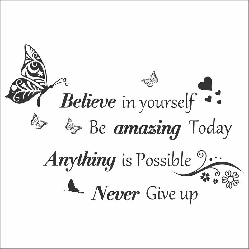 Wall Attraction Believe in Yourself Quote Wall Stickers Murals Size 81x55cm MD77_S - Image 3