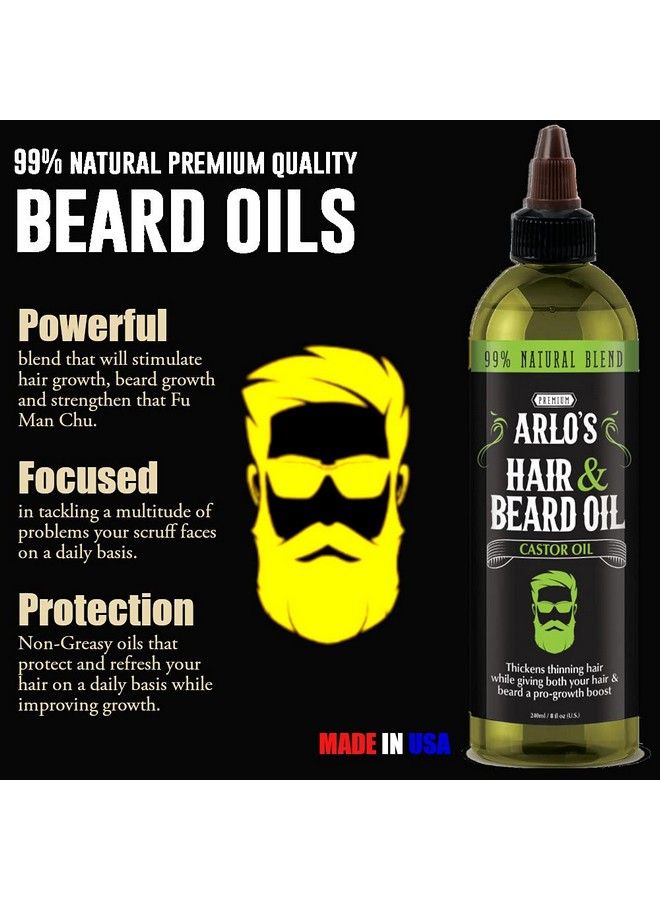 Arlo's زيت الشعر واللحية بزيت الخروع 8 أونصات. زيت الشعر وزيت الشارب وزيت نمو اللحية - Image 4