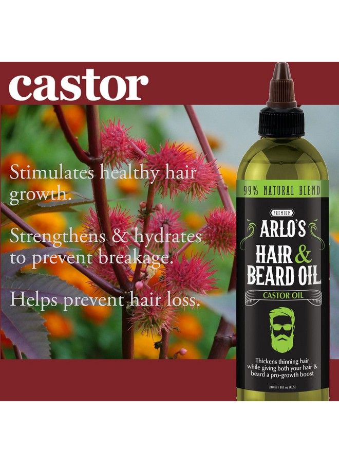 Arlo's زيت الشعر واللحية بزيت الخروع 8 أونصات. زيت الشعر وزيت الشارب وزيت نمو اللحية - Image 3