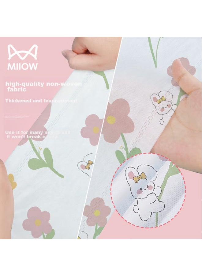MIIOW Disposable Four-piece Set, Double-sided Thickened, No-wash, Dirt-proof Bedding, Including Bed Sheet, Duvet Cover, And Pillowcases, Hotel Bedding, Travel Supplies - Image 4