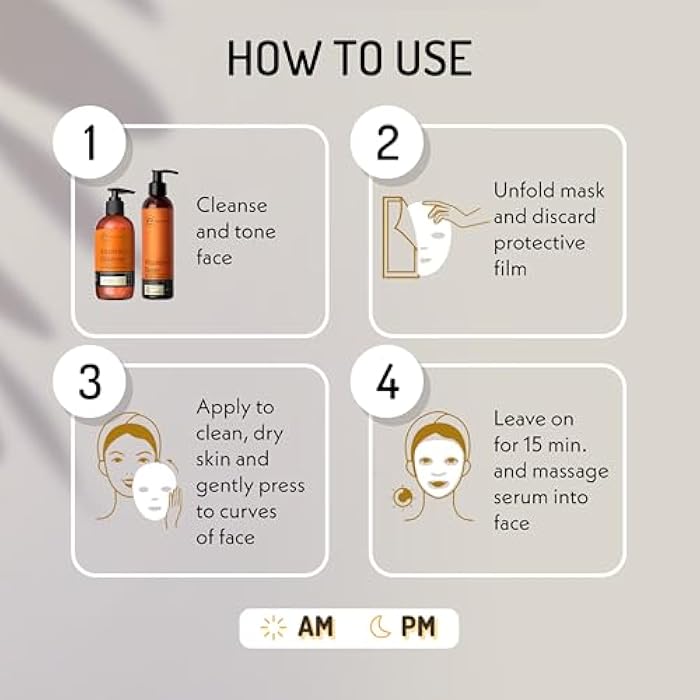 Eve Hansen Collagen Face Mask Sheets Set of 5 – Hydrating & Nourishing Care for All Skin Types – With Hyaluronic Acid, Tangerine Peel, Blueberry Extract & Spinach Leaf - Image 5