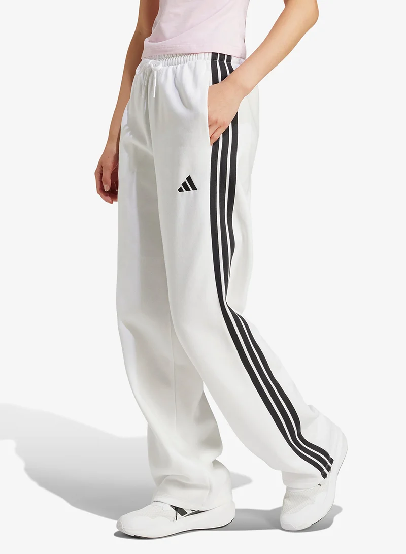 Adidas 3-Stripes Essential Open-Hem Fleece Joggers