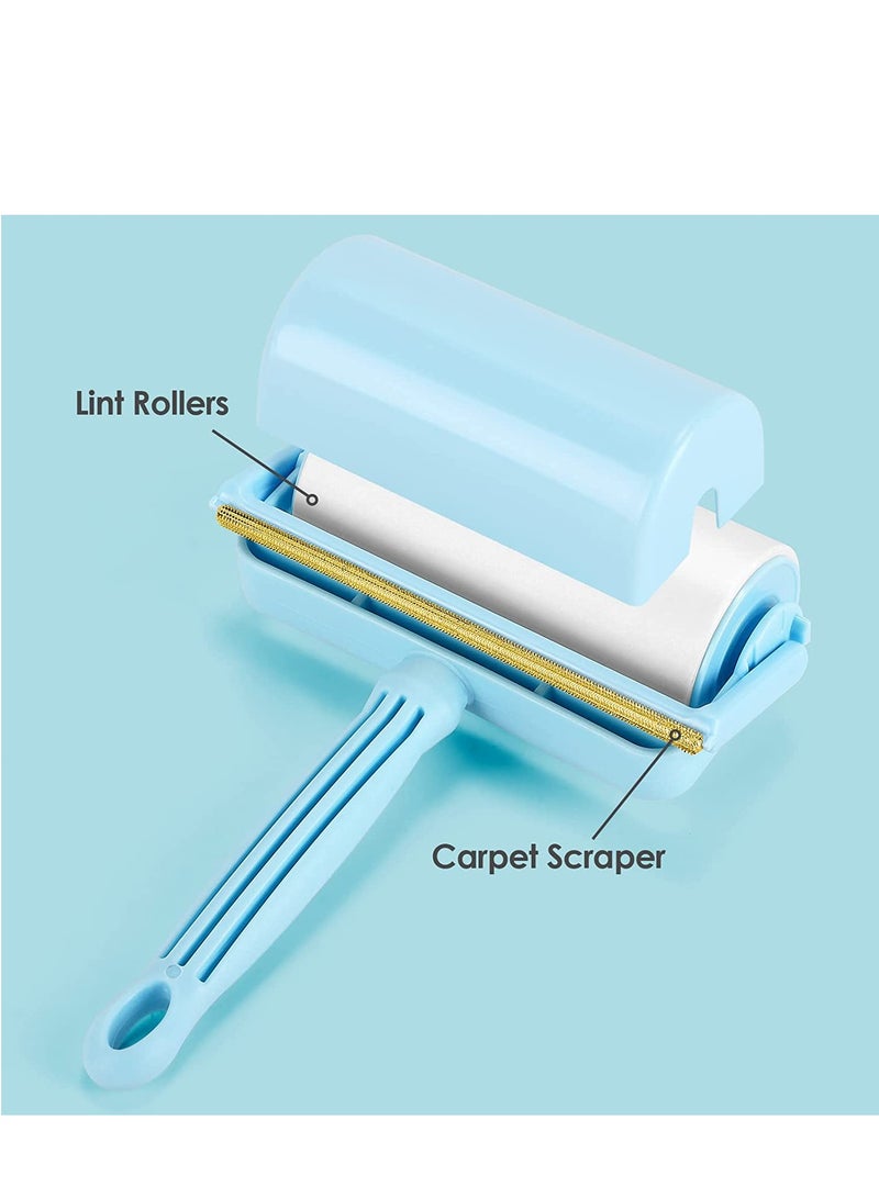 Excefore Pet Hair Remover 2 in 1 Dog Cat Fur Remover Tool Portable Sticky Lint Roller Remove Dust of Furniture Clothing Floors Carpet Curtain Sofa Vehicles Couch Bedding  - Image 3