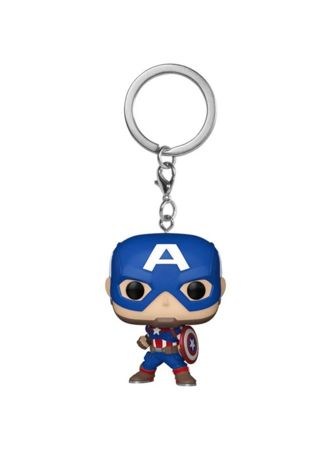 Funko Pop! Marvel New Classics Captain America Pocket Pop! Keychain ( 10.02 cm ) - Image 1