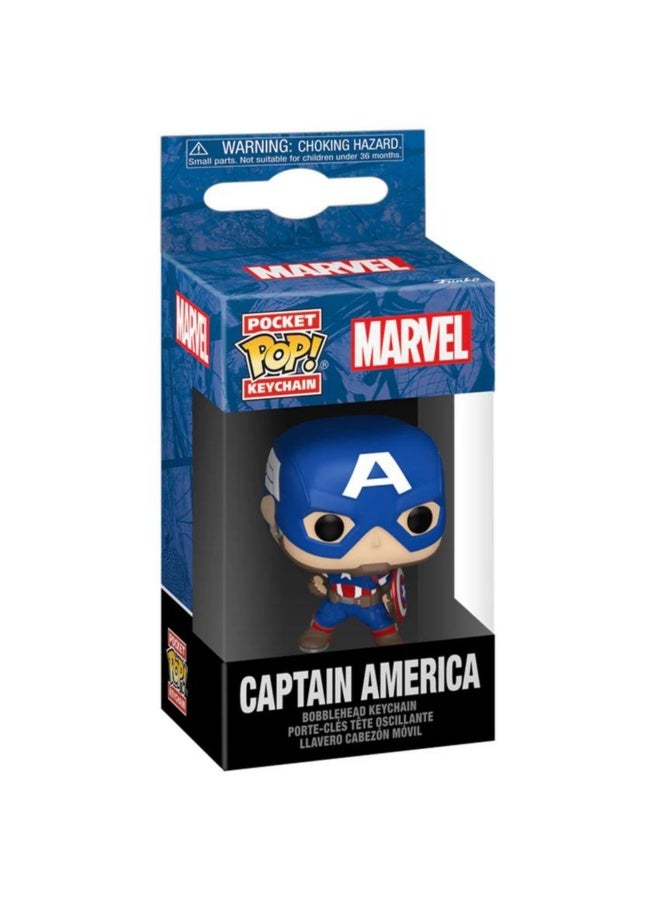 Funko Pop! Marvel New Classics Captain America Pocket Pop! Keychain ( 10.02 cm ) - Image 2