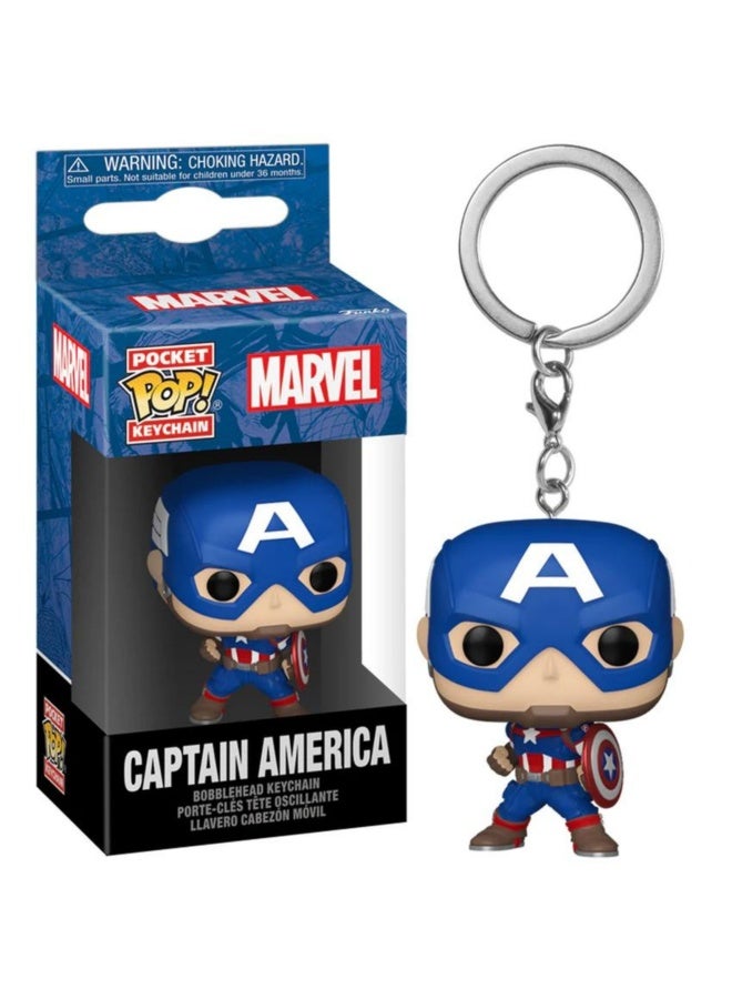 Funko Pop! Marvel New Classics Captain America Pocket Pop! Keychain ( 10.02 cm ) - Image 3