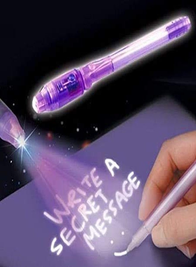 Karic Invisible Ink Magic Pen (12 Pieces) with UV-Light Birthday Return Gifts for All Age Group(Assorted Colours) - Image 1