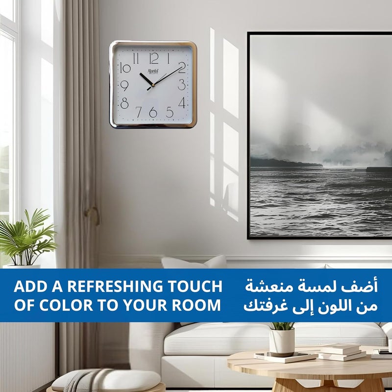 Ajanta Plastic Abstract Simple Clock (White, 677 DX)24W x 39.5H Centimeters, Analog - Image 3