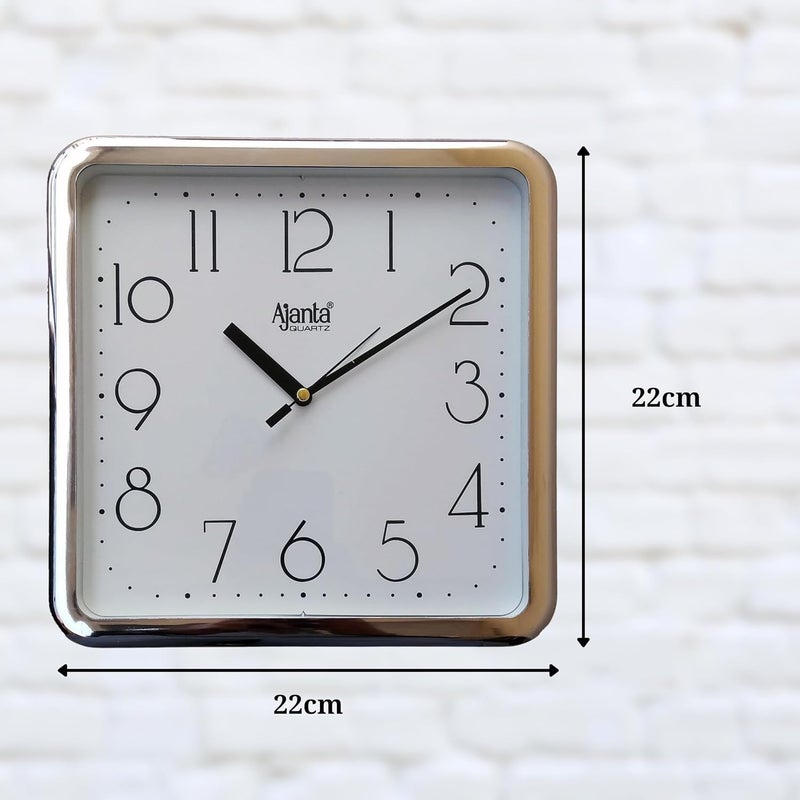 Ajanta Plastic Abstract Simple Clock (White, 677 DX)24W x 39.5H Centimeters, Analog - Image 2