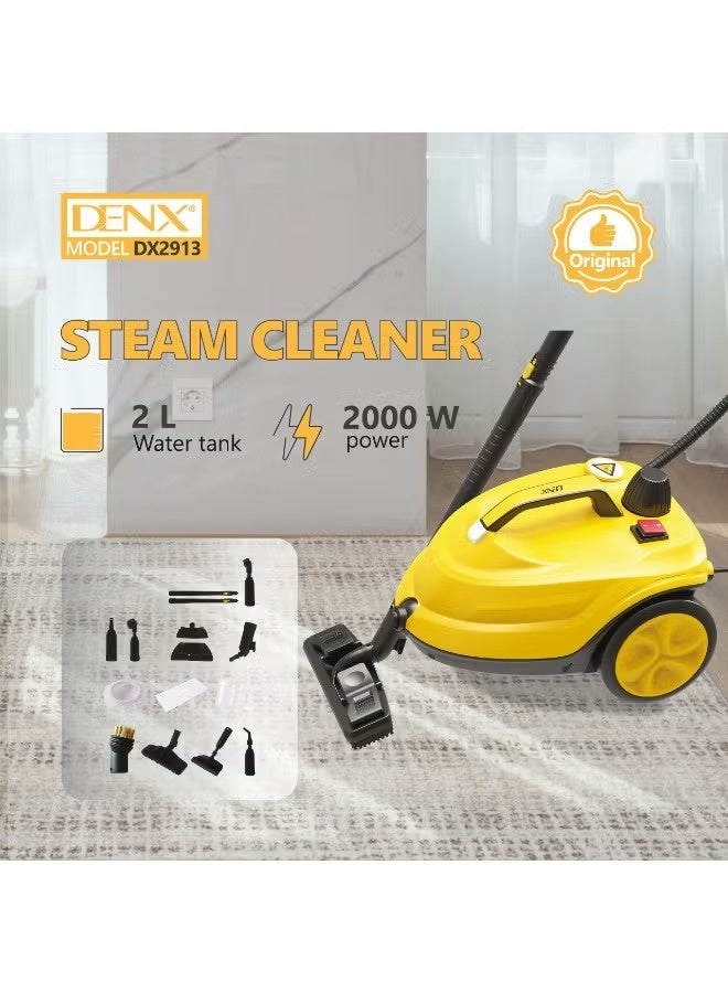 دينكس منظف بخار 2000 واط، منظف بخار محمول بدرجة حرارة عالية، 6 سرعات قابلة للتعديل، الة تنظيف محمولة بدرجة حرارة عالية، الة تنظيف بالبخار - Image 3
