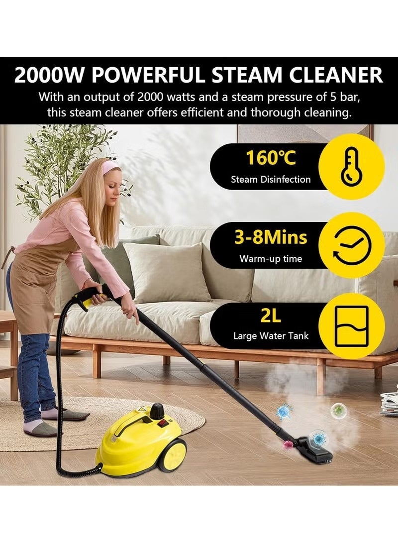 دينكس منظف بخار 2000 واط، منظف بخار محمول بدرجة حرارة عالية، 6 سرعات قابلة للتعديل، الة تنظيف محمولة بدرجة حرارة عالية، الة تنظيف بالبخار - Image 5