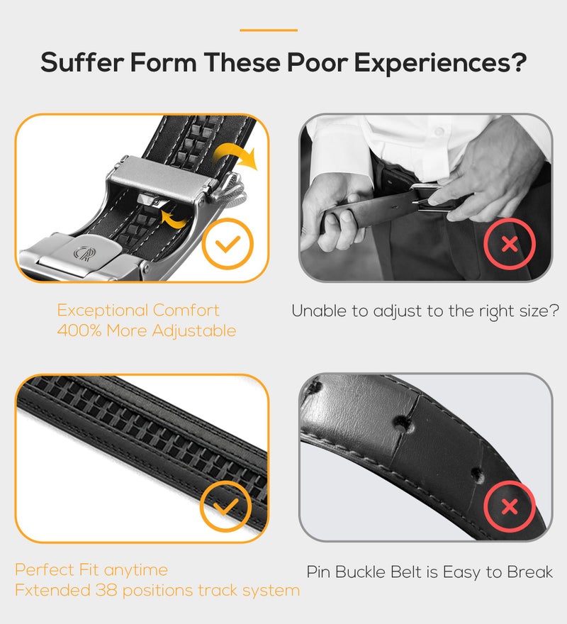 CHAOREN Boys Belt - 1 1/4" Ratchet Kids leather Belt - Perfect Companion to Kids Dress Shoes and Casual Wear - Image 5