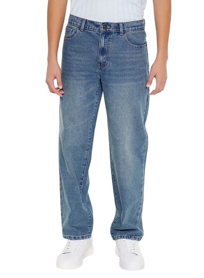 FOREVER 21 Mid-Rise Straight Jeans  - Image 1