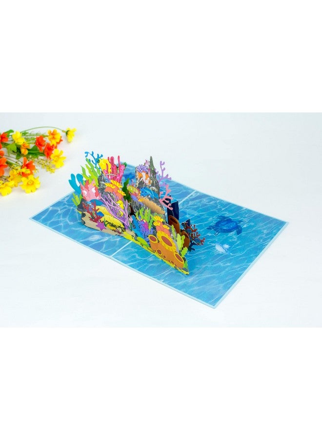 ETA 3D Ocean World Pop Up Card Coral Reefs Birthday Card For Diving Enthusiasts Father'S Day Gift H08 - Image 5