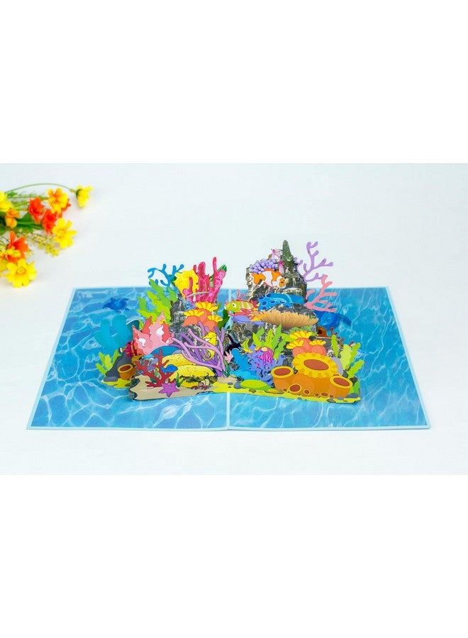 ETA 3D Ocean World Pop Up Card Coral Reefs Birthday Card For Diving Enthusiasts Father'S Day Gift H08 - Image 2