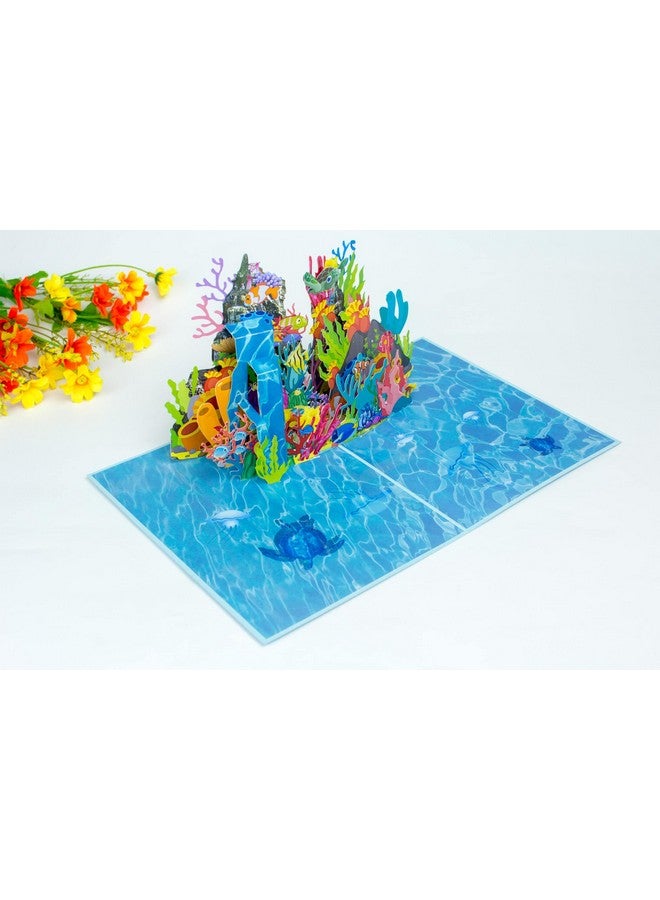 ETA 3D Ocean World Pop Up Card Coral Reefs Birthday Card For Diving Enthusiasts Father'S Day Gift H08 - Image 4