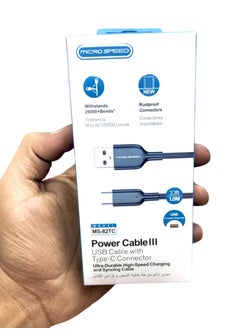 Micro Speed 1  Meter (3.3 FT ) NYLONE  Type-C USB Cable | High-Speed Charging & Data Transfe