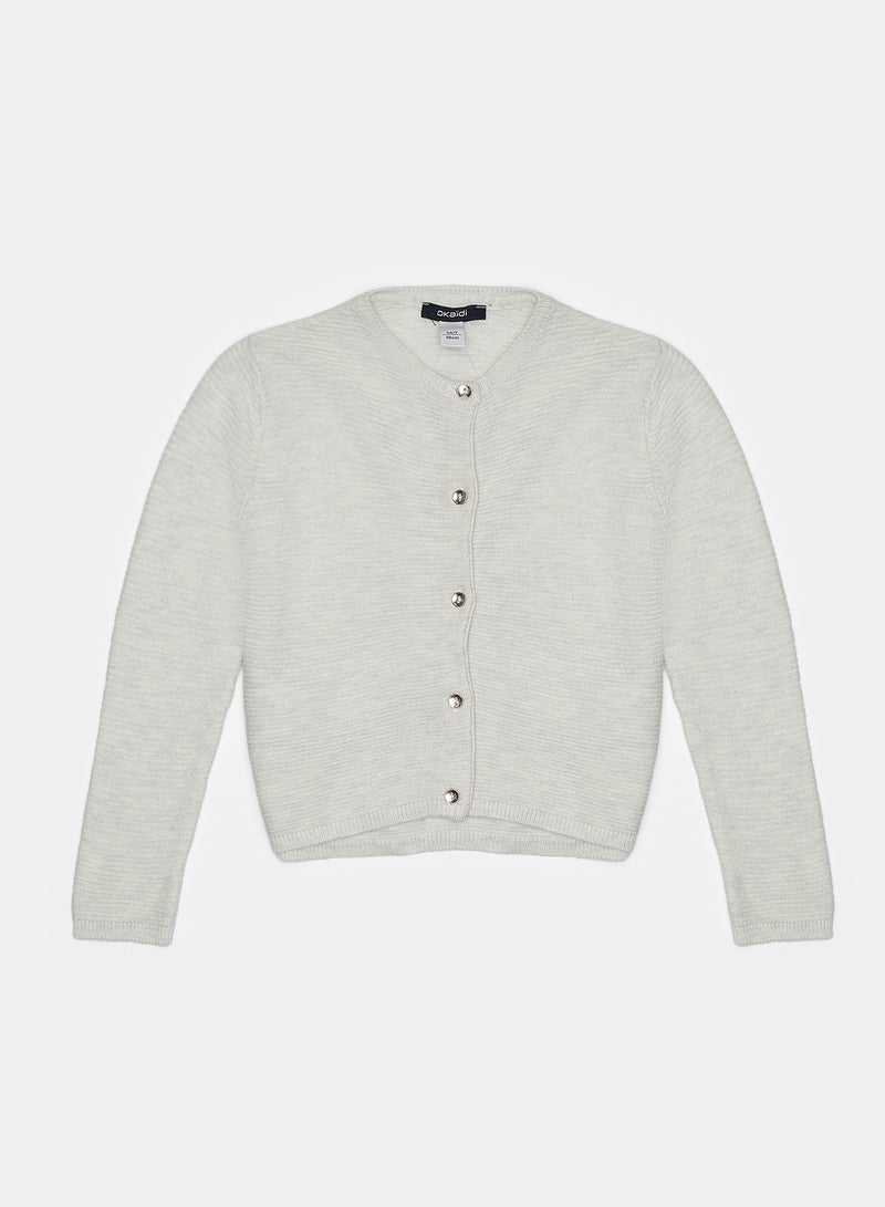 Okaidi Grey Vest for Girls  - Image 1