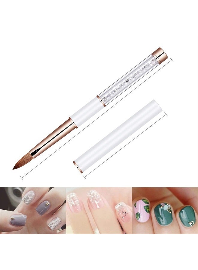 Shine Chance Acrylic Nail Brush Size 12, 100% Real Kolinsky Art Nail Brush for Acrylic Powder Application, Handmade Women Manicure Nail Extension Tool for Professional DIY Home Salon and Beginners - Image 4