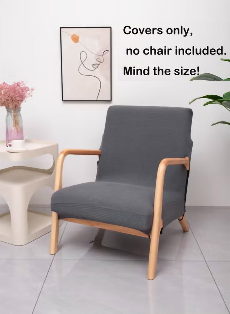 Waterproof Armchair Slipcover Elastic Modern Chair Cover Wood Arm Chair Cover Protector Seat Cover Home Decor Living Room Chair Covers(Covers only, no chair included. Mind the size!) - Image 4