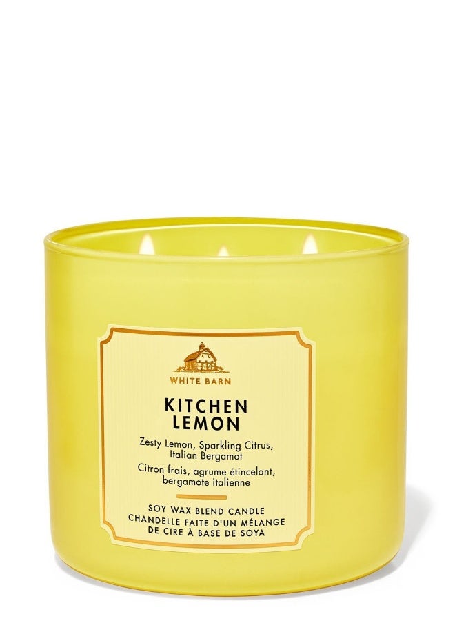 Bath & Body Works Kitchen Lemon 3-Wick Candle - Image 2
