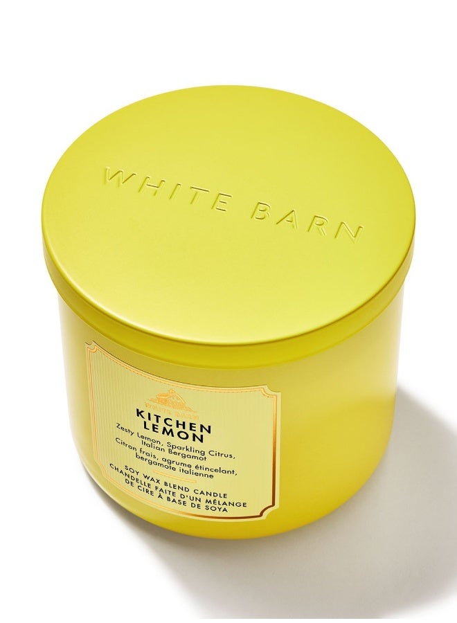 Bath & Body Works Kitchen Lemon 3-Wick Candle - Image 1