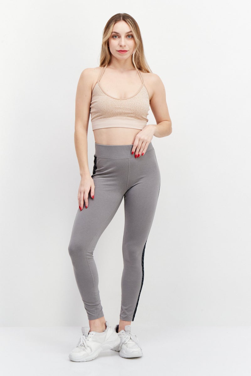 Ufc Women Sportswear Fit Brand Logo Training Tights, Grey - Image 2