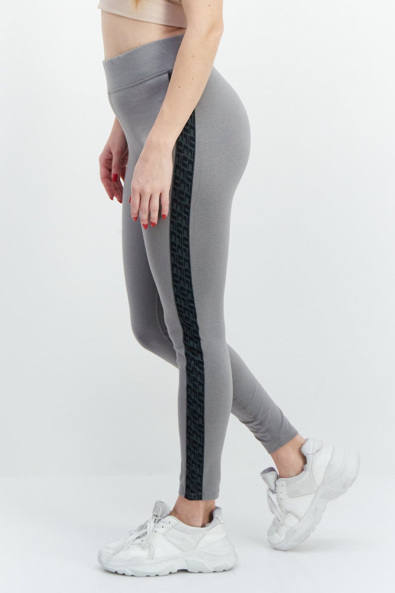 Ufc Women Sportswear Fit Brand Logo Training Tights, Grey - Image 4
