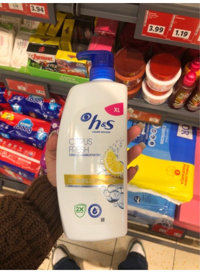 H&S Citrus Fresh Shampoo 800ml - Image 2