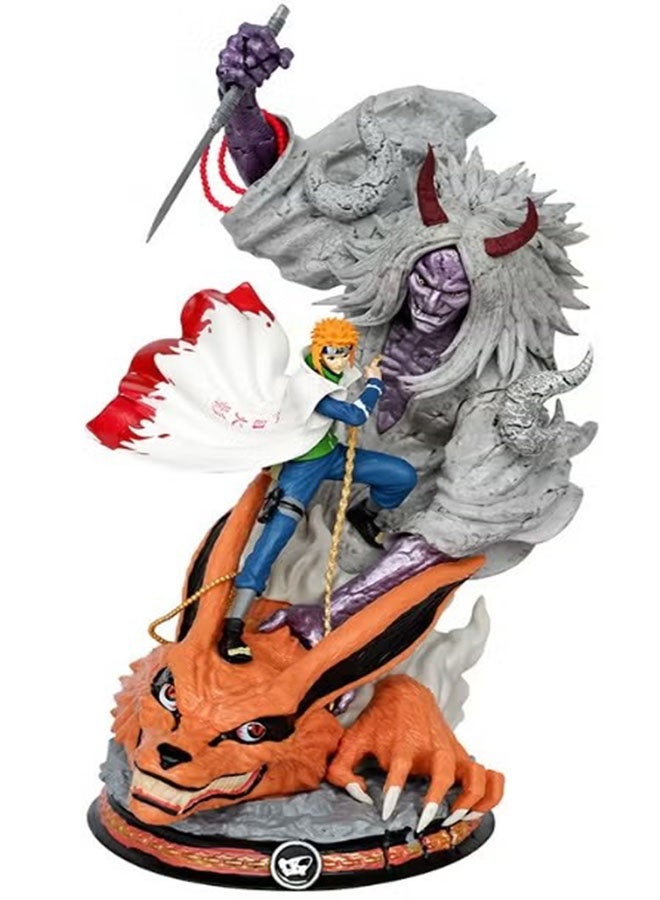 Halamodo Naruto  Fourth Hokage Minato Namikaze CS Version, Trendy Anime Memorial Figure Model, Decoration Gift 28cm - Image 1