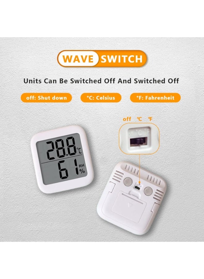 عبوتان من مقياس الرطوبة، مقياس حرارة الغرفة الداخلية، مقياس الرطوبة، مقياس الرطوبة، أجهزة مراقبة درجة الحرارة والرطوبة الرقمية للمنزل، غرفة الأطفال، الدفيئة، النباتات، الزواحف، القبو، صندوق الترطيب - Image 4