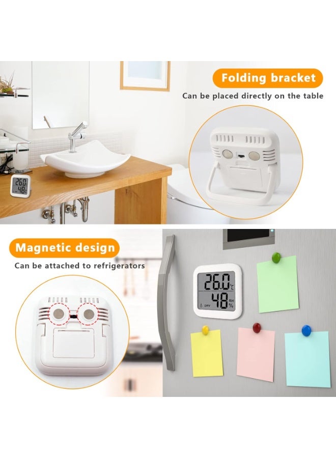 عبوتان من مقياس الرطوبة، مقياس حرارة الغرفة الداخلية، مقياس الرطوبة، مقياس الرطوبة، أجهزة مراقبة درجة الحرارة والرطوبة الرقمية للمنزل، غرفة الأطفال، الدفيئة، النباتات، الزواحف، القبو، صندوق الترطيب - Image 5