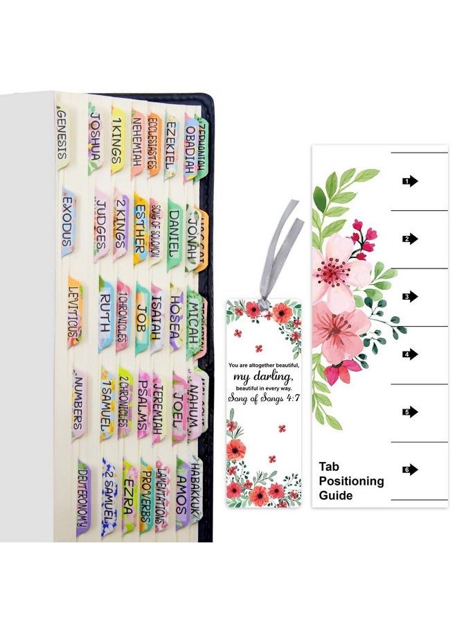 Fancy Land - Decorative Laminated Bible Tabs 100Pcs Cute Bible Tabs For Women And Girl 66 Book Tabs 34 Blank Tabs For Old And New Testament - Image 1