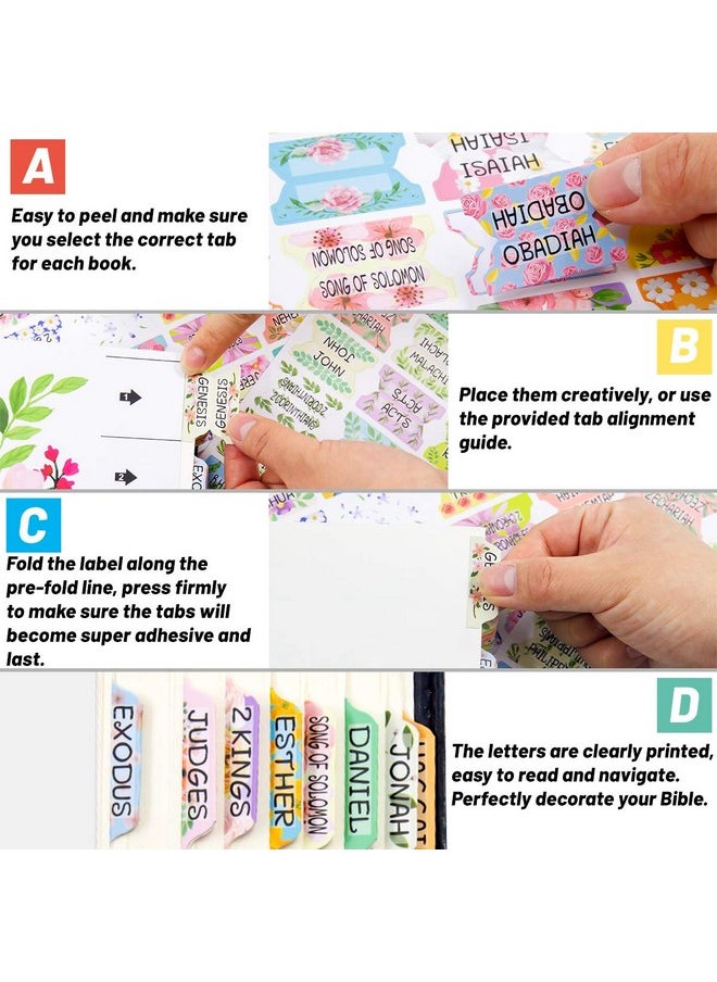 Fancy Land - Decorative Laminated Bible Tabs 100Pcs Cute Bible Tabs For Women And Girl 66 Book Tabs 34 Blank Tabs For Old And New Testament - Image 1
