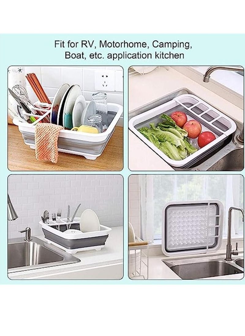 Collapsible Drying Dish Storage Rack, Dish Drainer Dinnerware Basket For Kitchen Counter Rv Campers Portable Dinnerware（2 PCS） - pzsku/ZDA18ED50F77775F0ABBEZ/45/_/1689152347/e748cbef-b6d4-40bc-a11a-5ab3088c2a57