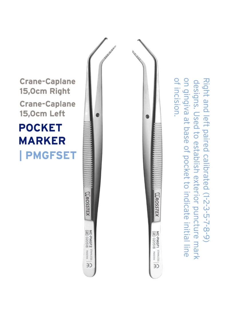 Crosstex - Dental Instruments Pocket Marker Crane-Caplane 15,0cm Left and Rght - Image 1