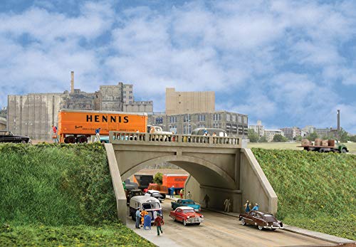 Walthers Cornerstone HO Scale Street System Arched Road Bridge Kit - Image 1